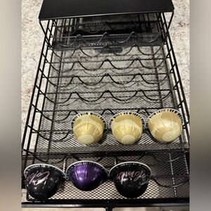 Nespresso Pod Organizer - Black Metal Drawer